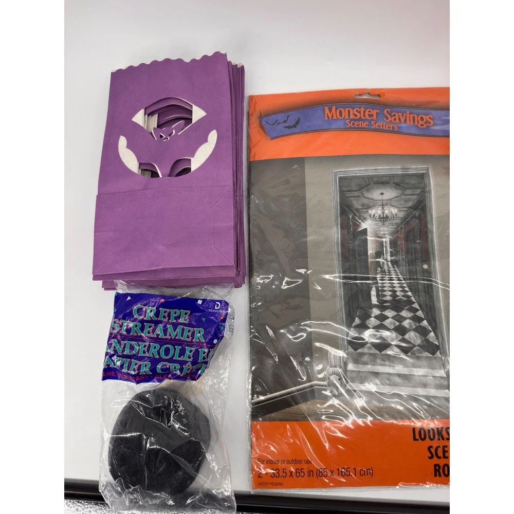 Halloween Decor Bundle Scene Setter Ghost Lantern Tattoo Sleeve Streamer Bags